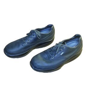 MBT Kitabu Men Size 11 Black Leather Walking Shoes Sneakers Excellent Condition